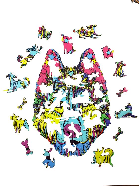 Деревянные пазлы Happycon «Фантастический Хаски» — картинка 2