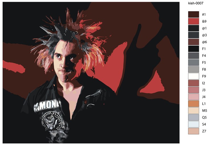 Картина по номерам «КиШ Король и Шут: Михаил Горшенев рок» — картинка 2