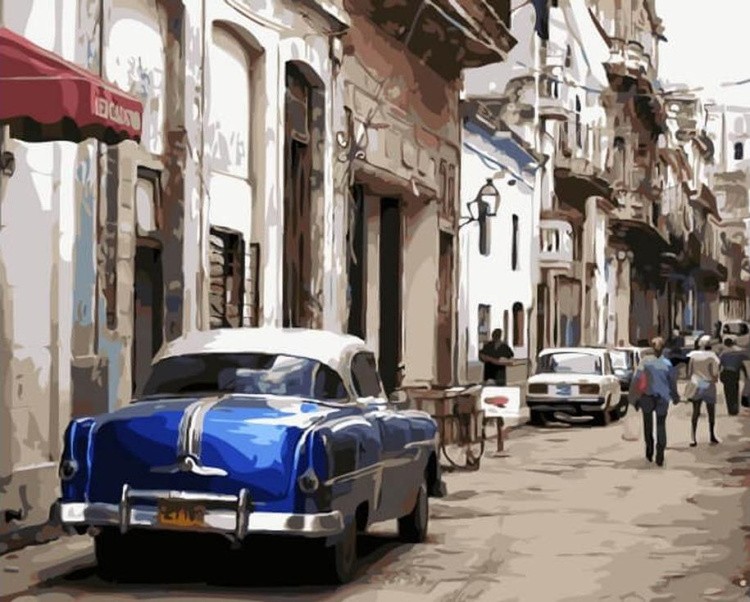 Картина по номерам «Улочки Кубы»