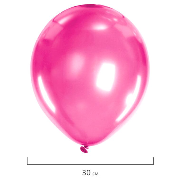 Шары воздушные, 12&quot; (30 см), комплект 10 шт., металлик, ассорти 5 цветов — картинка 4