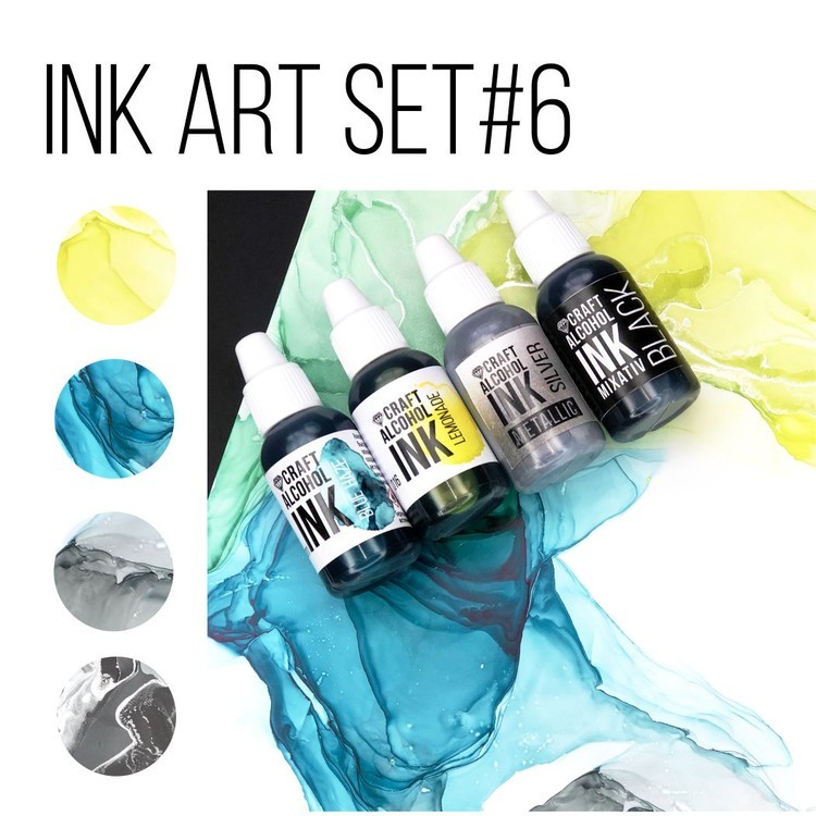 Набор алкогольных чернил, Set#6, Craft Alcohol INK