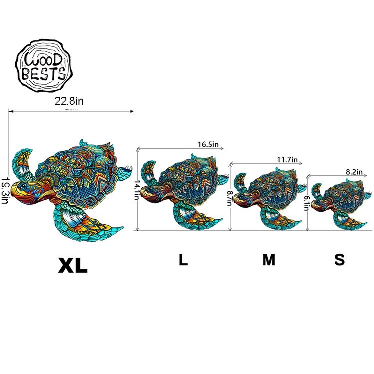 Деревянные пазлы «Морская Черепаха M», Woodbests — картинка 3