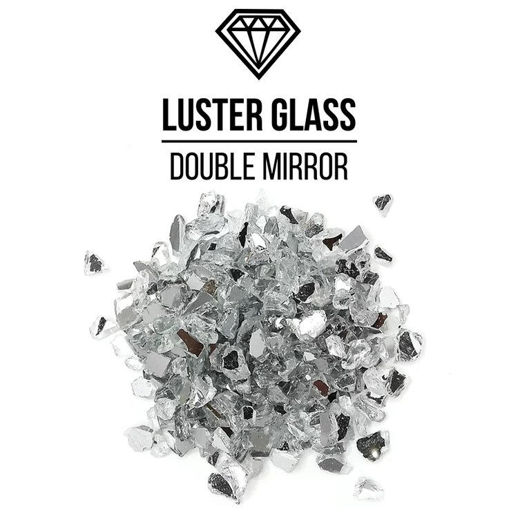 Двусторонняя Зеркальная крошка LusterGlass, фракция 2-4 мм, 500 г