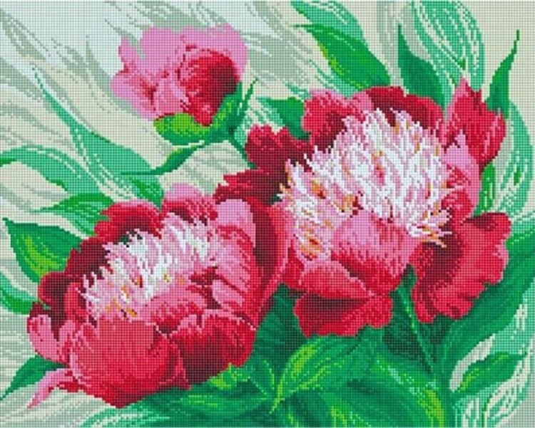 Алмазная вышивка «Розовые цветы»