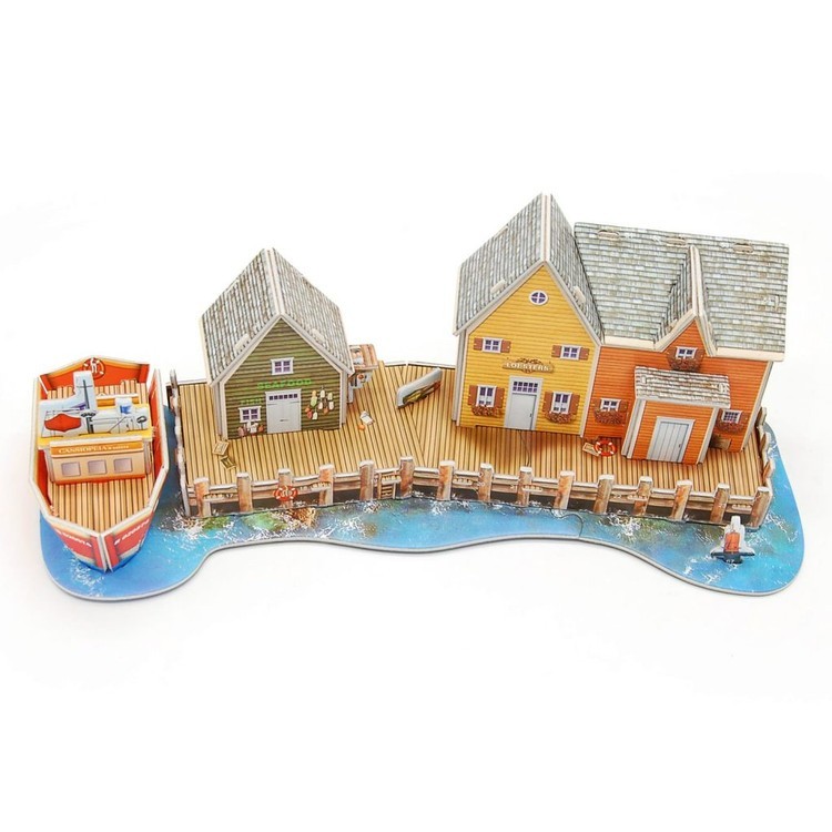 3D пазл Рыбацкий причал — картинка 3