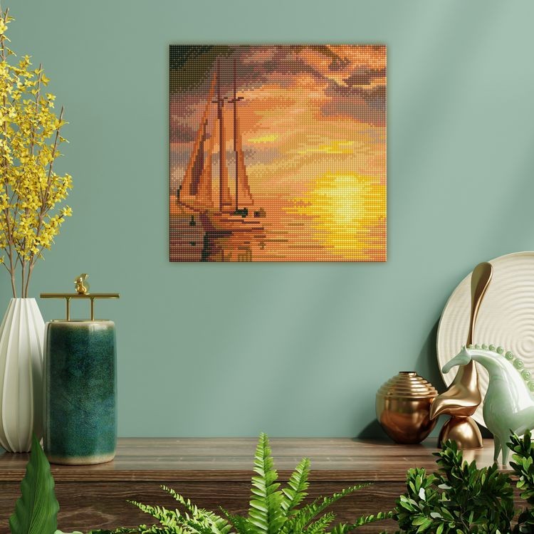 Алмазная вышивка «Яхта на закате» — картинка 5