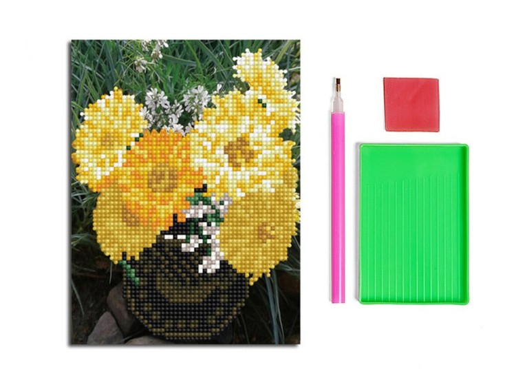 Алмазная вышивка «Букет с календулой» — картинка 2