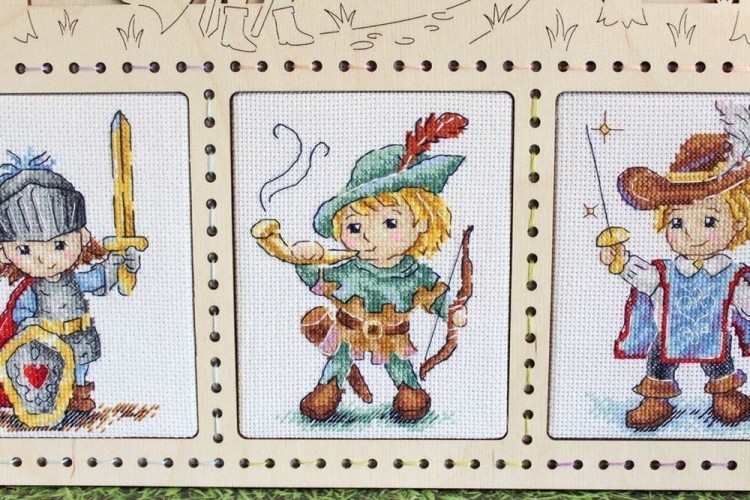 Рамка тройная «Маленький герой», 31х40 (14х11) — картинка 3