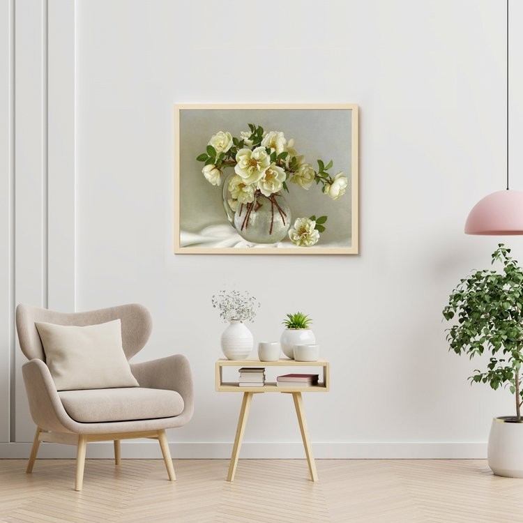 Картина по номерам «Бузин. Белые розочки» — картинка 3