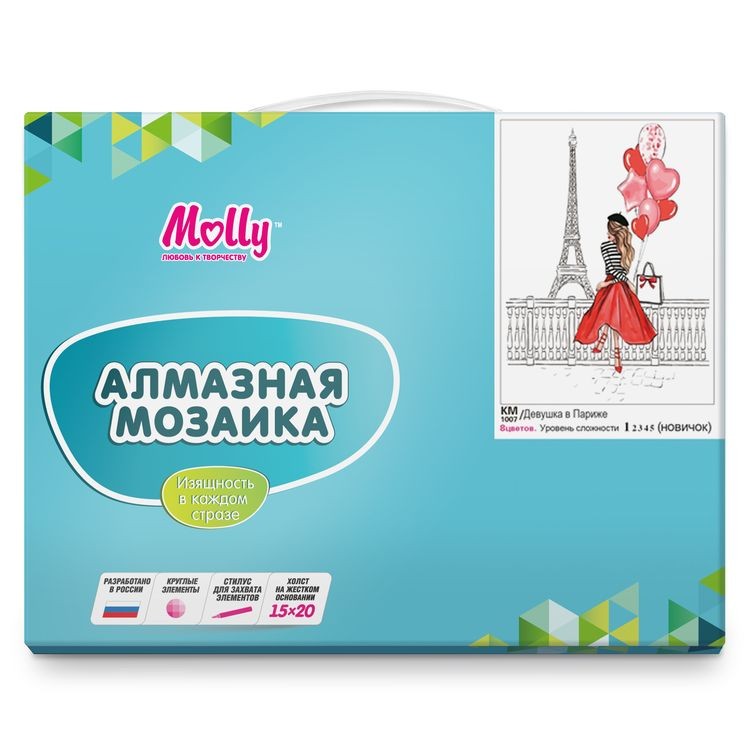 Алмазная вышивка «Девушка в Париже» — картинка 4