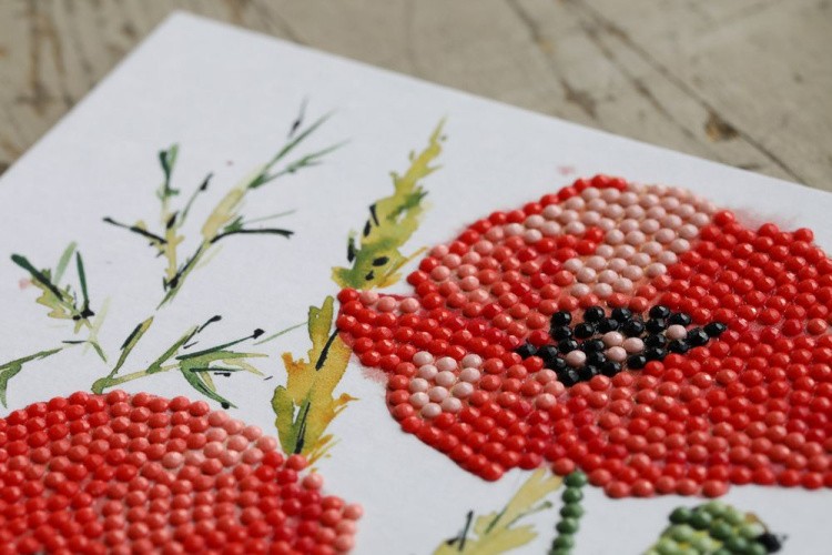 Алмазная вышивка «Красные маки» — картинка 2