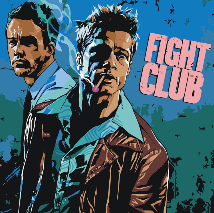Картина по номерам «Бойцовский клуб: Рассказчик и Тайлер арт 2»