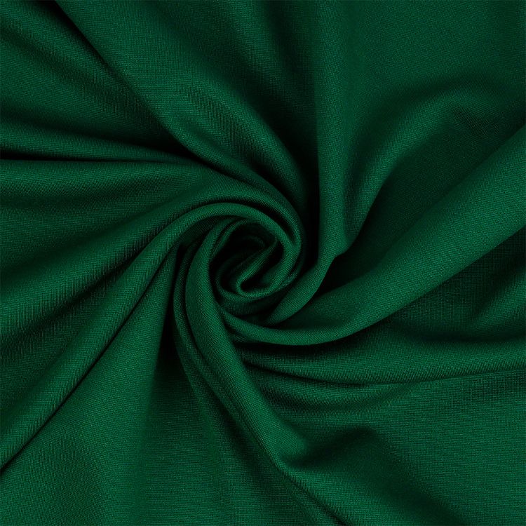 Ткань Джерси, 1 м x 155 см, 350 г/м², цвет: темно-зеленый, TBY