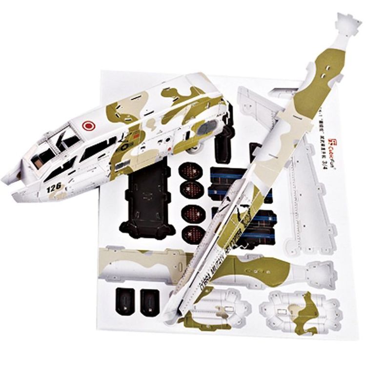 3D-пазл CubicFun 2в1 Истребитель СУ-35 и Вертолет AH-1 Кобра — картинка 3