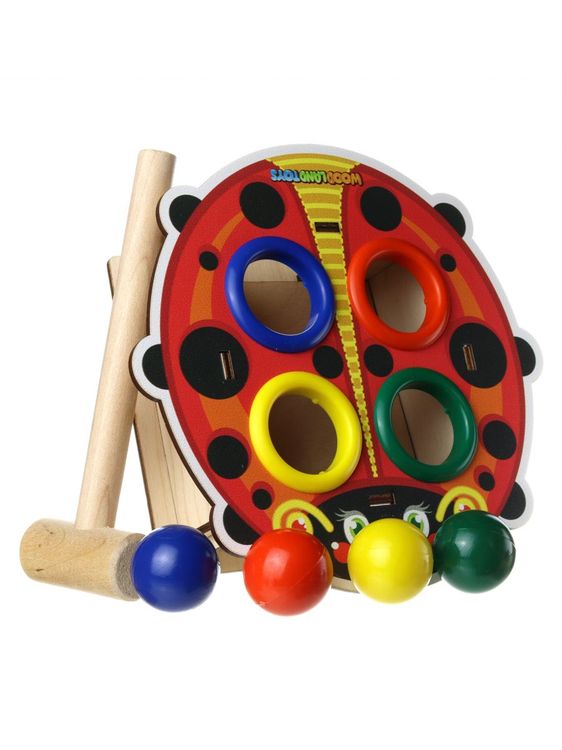 Стучалка цветная «Божья коровка», 4 отверстия — картинка 4