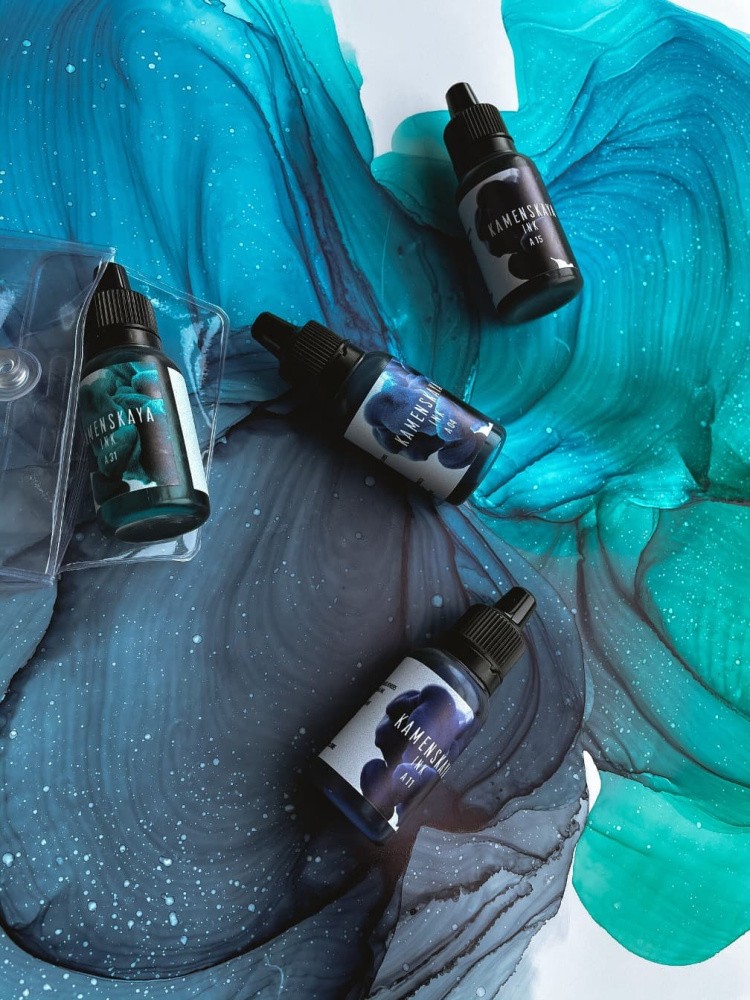 Набор для рисования алкогольными чернилами № 11, Kamenskaya Ink — картинка 2