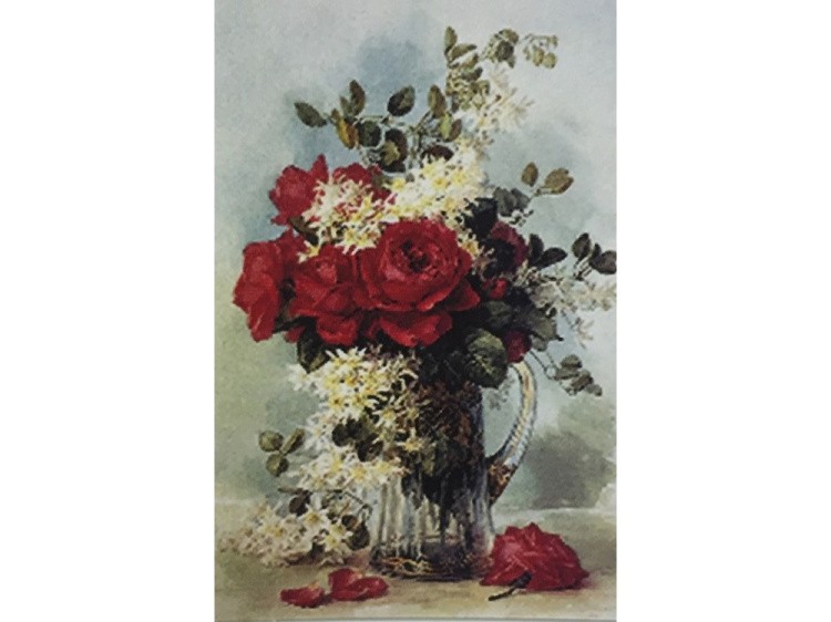 Набор вышивки бисером «Красные розы в кувшине»