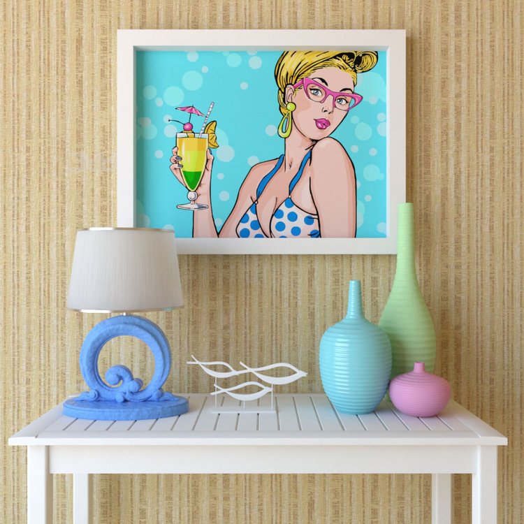 Картина по номерам «Вечеринка у бассейна. Поп-арт» — картинка 2