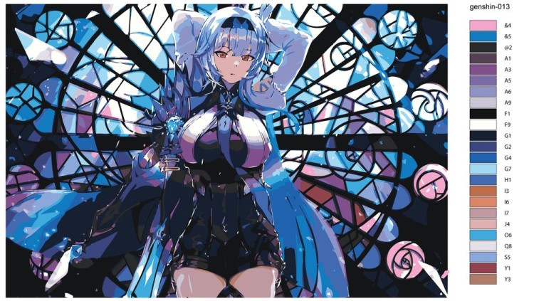 Картина по номерам «Genshin Impact Геншин Импакт: Эола» — картинка 2