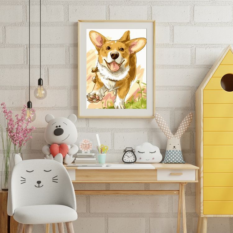 Картина по номерам «Щенок корги» — картинка 4