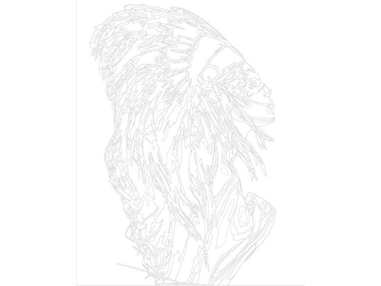 Картина по номерам «Индианка» — картинка 3