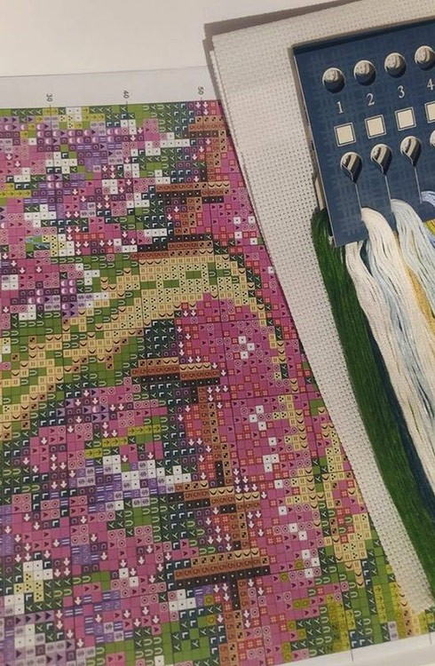 Набор для вышивания «Пейзаж с люпинами» — картинка 3