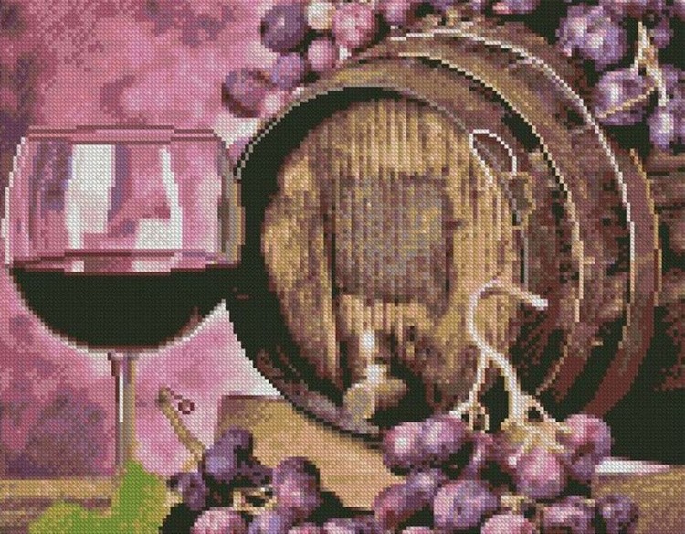 Алмазная вышивка «Вино»