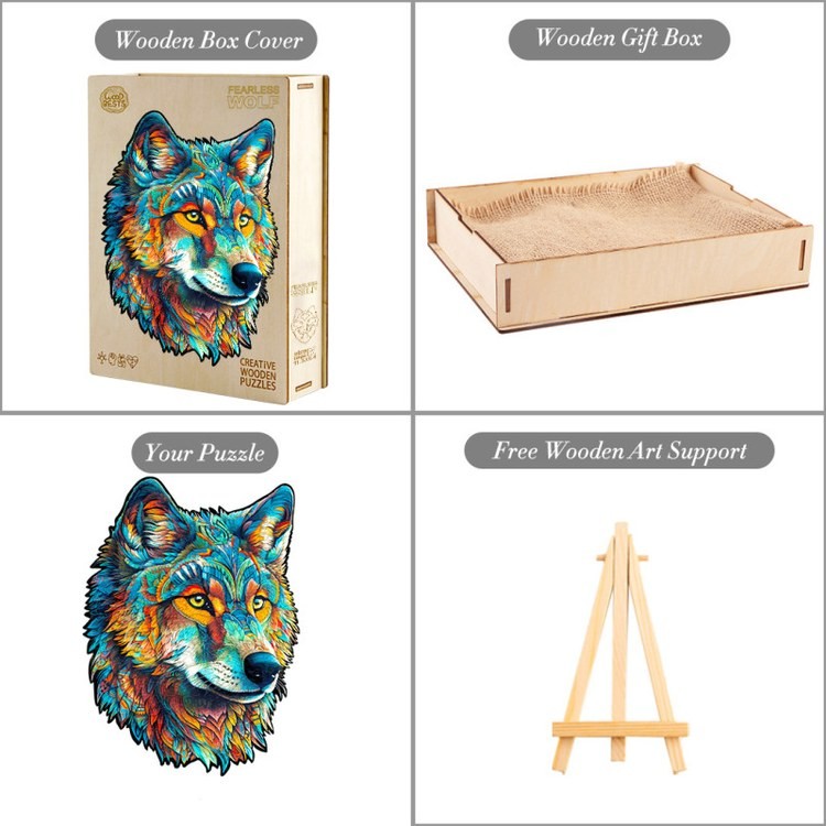 Деревянные пазлы «Бесстрашный Волк S», Woodbests — картинка 5