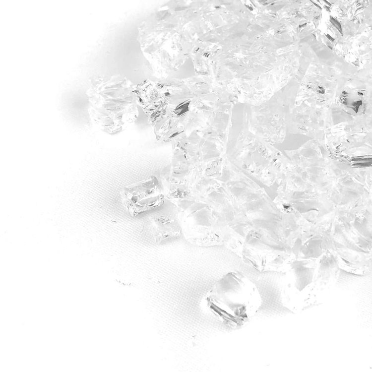 УЦЕНКА. Стеклянная крошка Кристалл. Прозрачная (фракция 3-8 мм), Art Blong (половина упаковки)