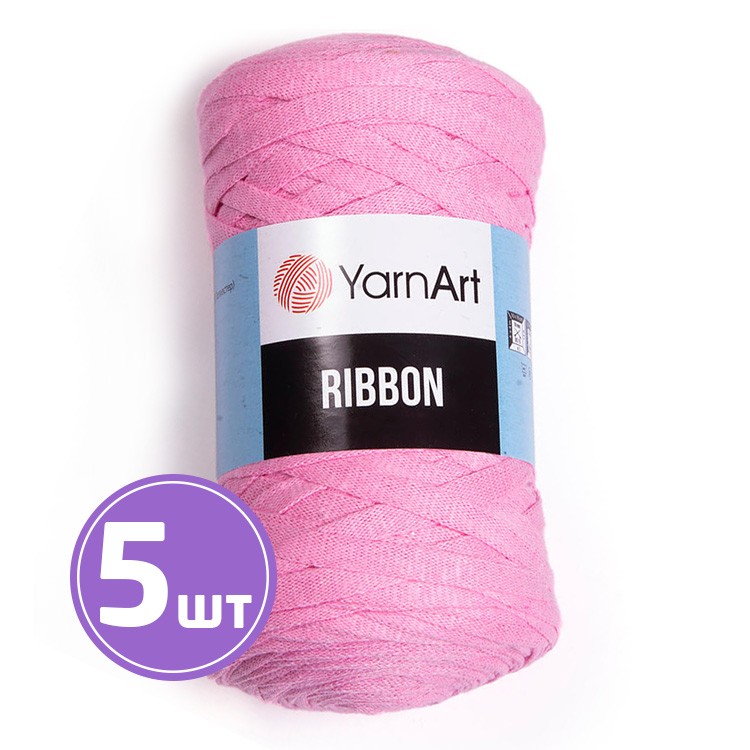 Пряжа YarnArt Ribbon (Риббон) (762), бледная роза, 5 шт. по 250 г