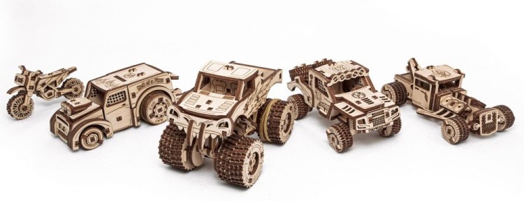 Конструктор из дерева «Набор машинок 5 в 1», Eco Wood Art — картинка 2