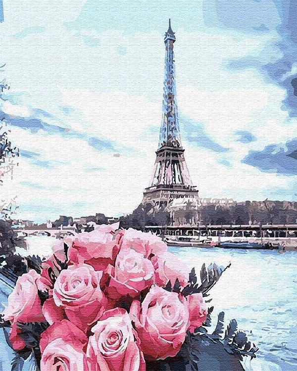 Картина по номерам «Цветы у Сены»