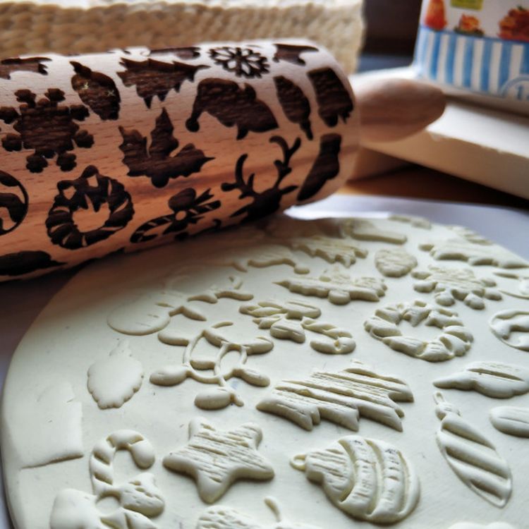 Деревянная скалка «Рождественское настроение», Березка — картинка 2