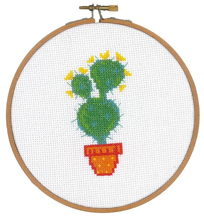 Набор для вышивания «Кактус с жёлтыми цветами»