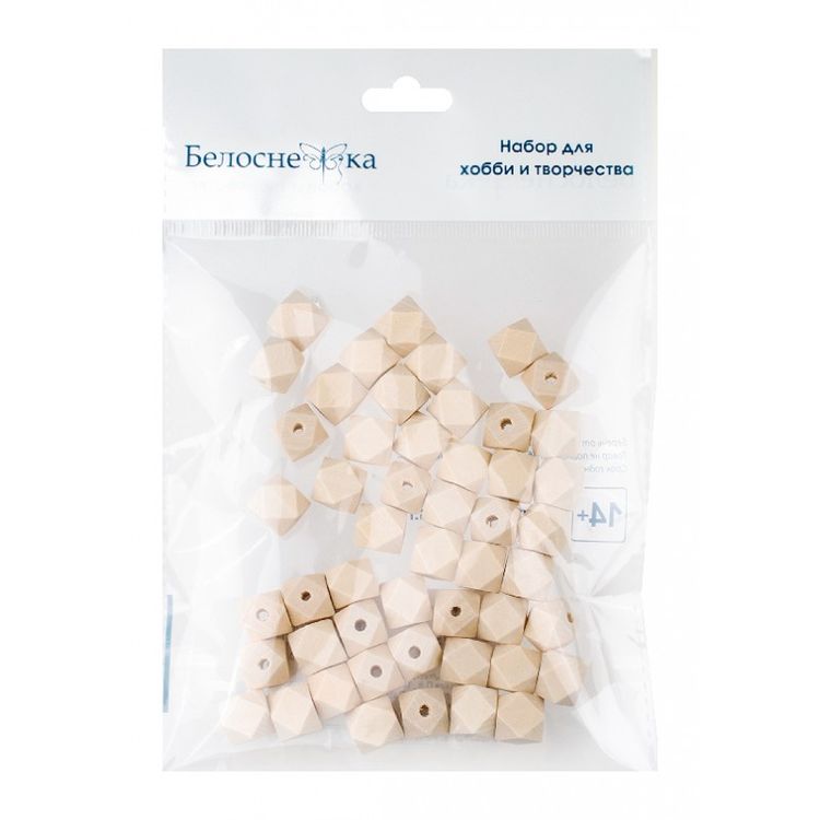 Бусины фигурные, дерево, 12 мм, 50 шт. — картинка 4