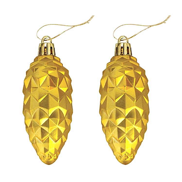 Украшения елочные «Шишки», набор 4 шт., цвет: золотистый — картинка 5