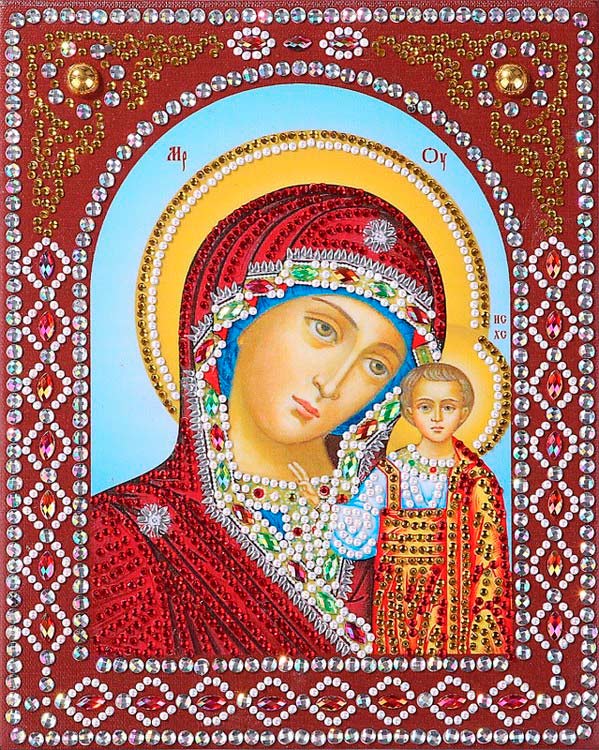 Алмазная вышивка 5D «Пресвятая Богородица Казанская»