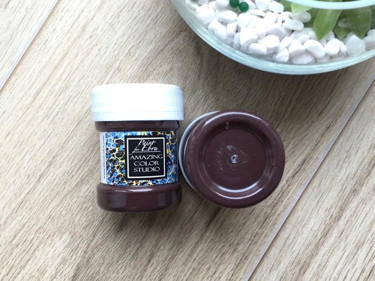 Краска для эбру коричневая 30 мл, Amazing Color — картинка 2