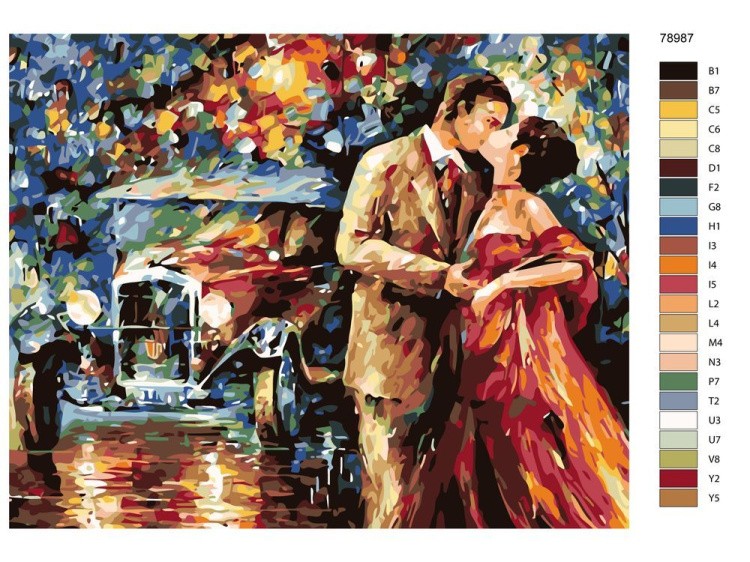 Картина по номерам «Вечерний поцелуй» — картинка 2