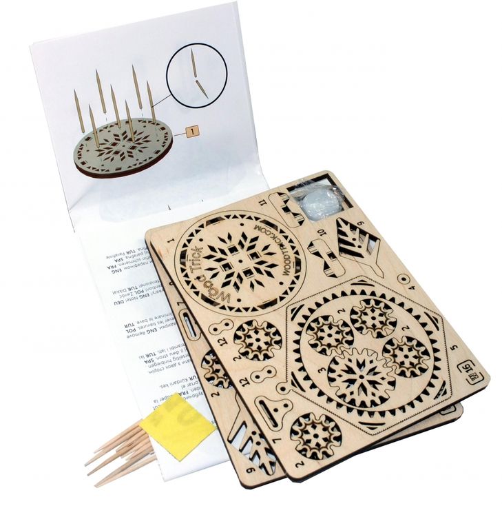 Конструктор из дерева «Вудик Снежинка», Wood Trick — картинка 4