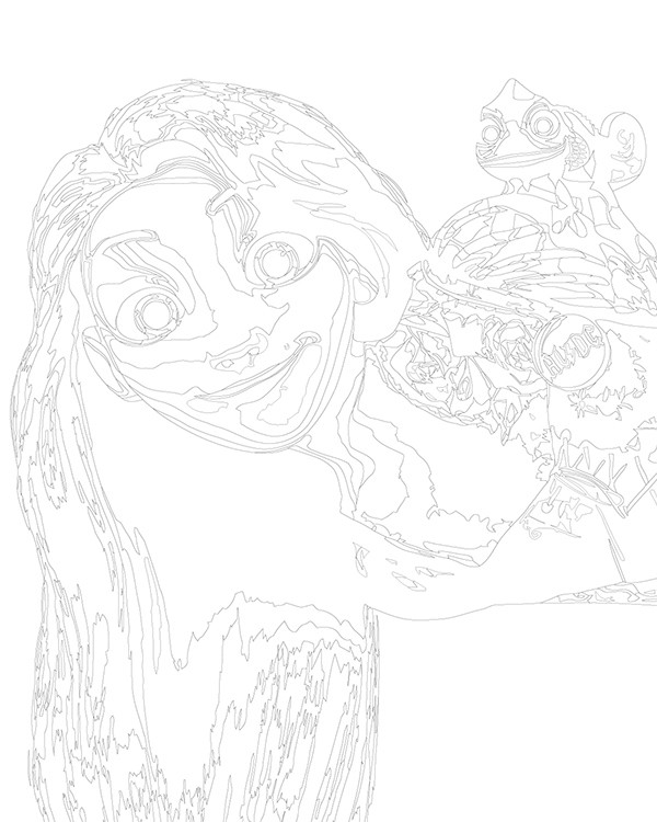 Картина по номерам «Герои Дисней: Рапунцель рок, мультики» — картинка 3