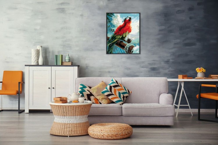 Картина по номерам «Пиратский попугай» — картинка 4