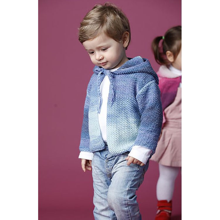 Пряжа ALIZE Baby wool batik design (3566), голубо-сиренево-белый, 5 шт. по 50 г — картинка 3