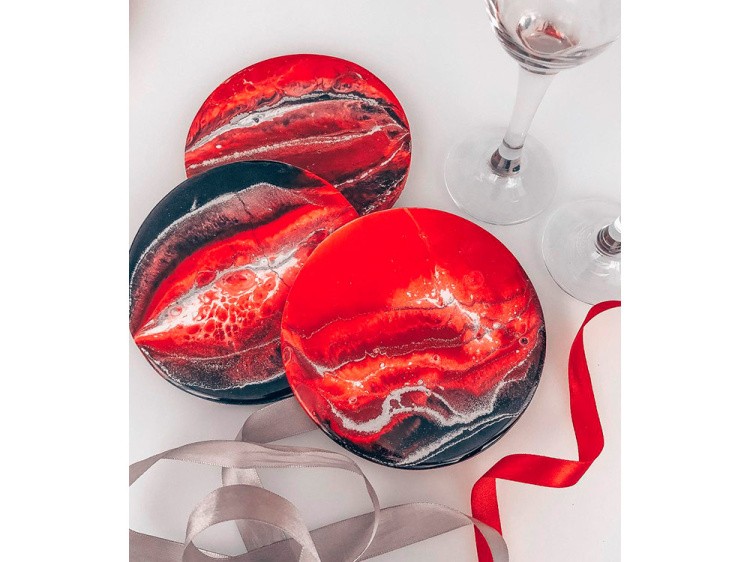 Набор заготовок для подстаканников, круглые, диаметр 13 см (6 шт.), ResinArt — картинка 4