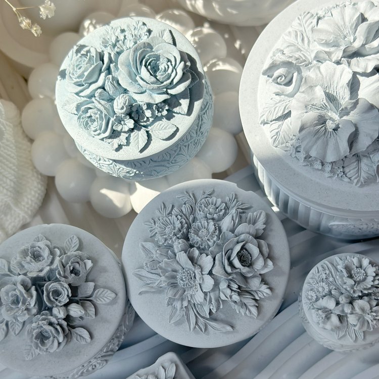 Силиконовый молд - Контейнер/банка для свечей с крышкой №7, 4x4 см, 1 шт. — картинка 5