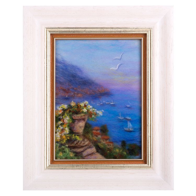 Картина шерстью «Побережье Италии» — картинка 2
