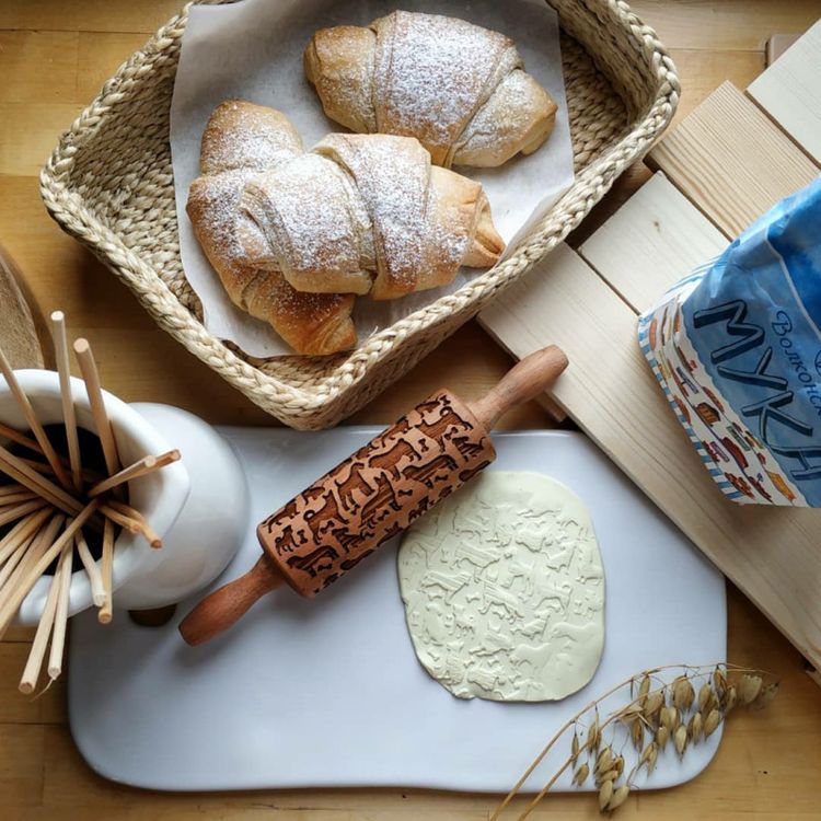 Деревянная скалка с узором «Собачки», Березка — картинка 3