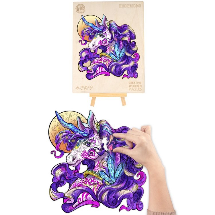 Деревянные пазлы «Волшебный Единорог S», Woodbests — картинка 4