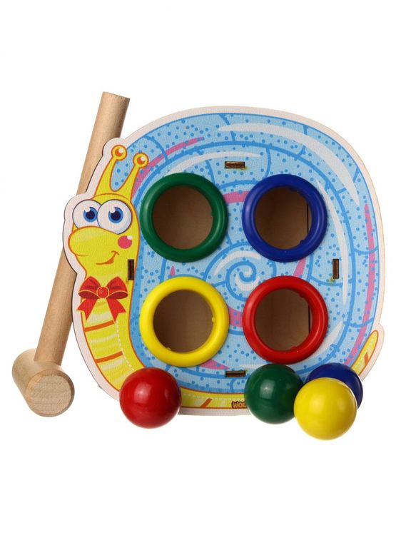 Стучалка цветная «Улитка», 4 отверстия — картинка 5