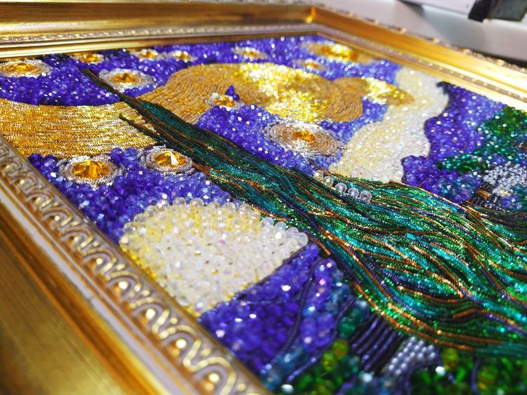 Набор вышивки хрустальными камнями «Звездная ночь Ван Гога» — картинка 8